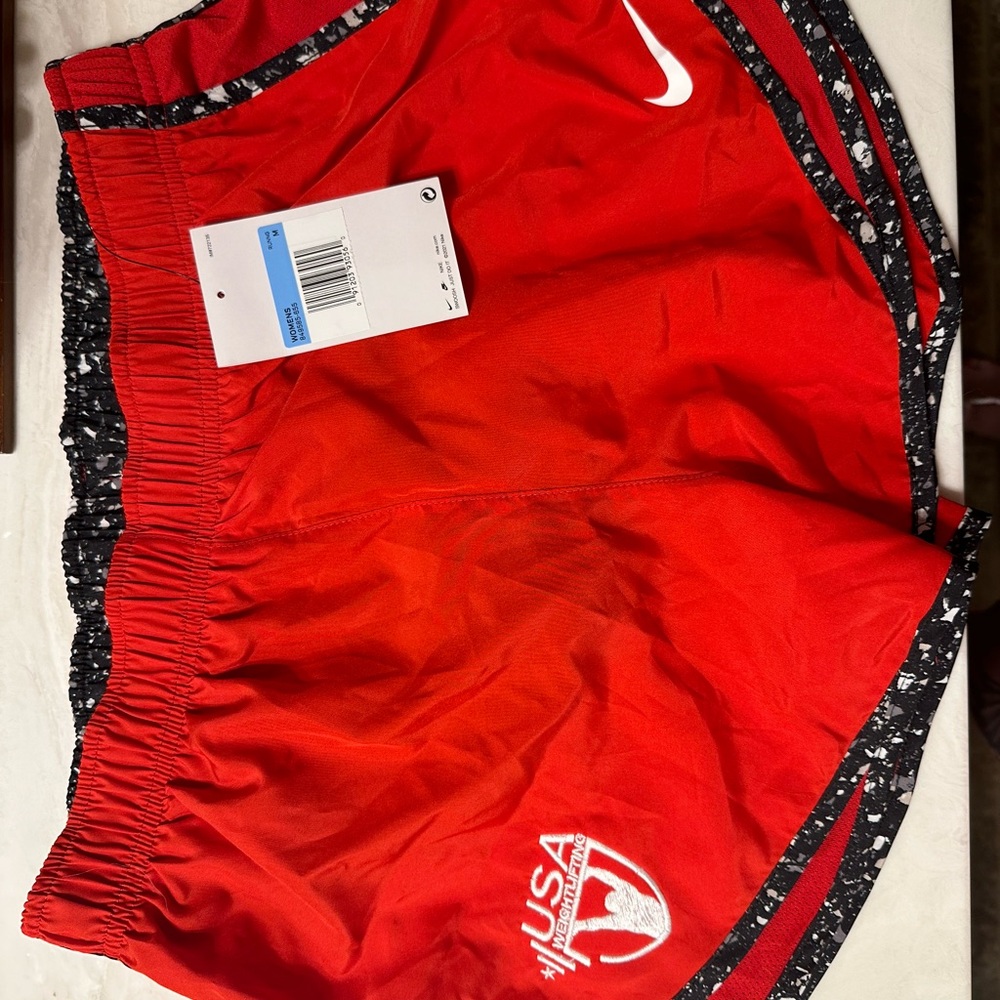 Nike Red and Black USA weightlifting Shorts